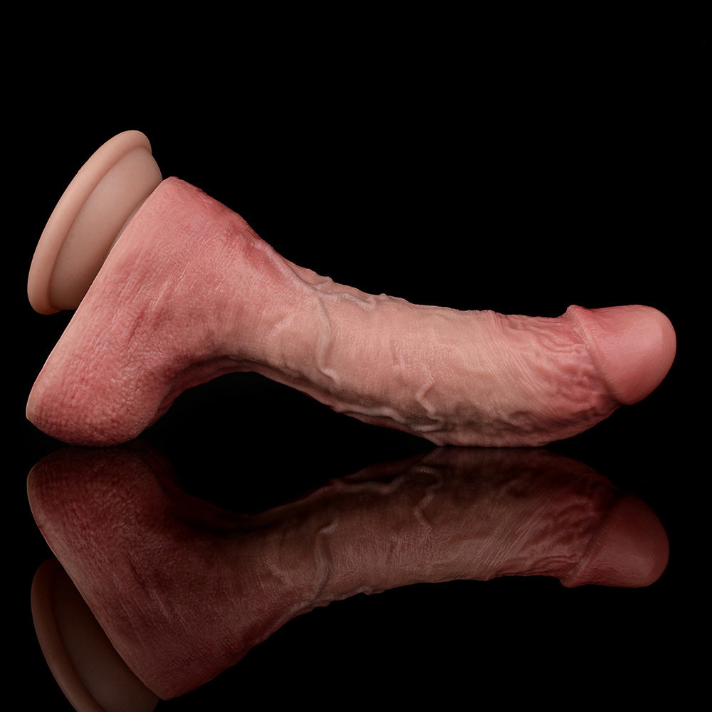 SA513 Ultra Realistic Dual Density Silicone Dildo with Veined Detailing and Soft Skin-Like Texture 7.9 Inch